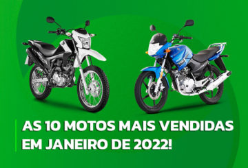 imagem representativa motos mias vendidas em janeiro de 2022