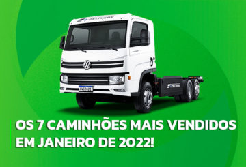 imagem representativa dos caminhões mais vendidos em janeiro de 2022