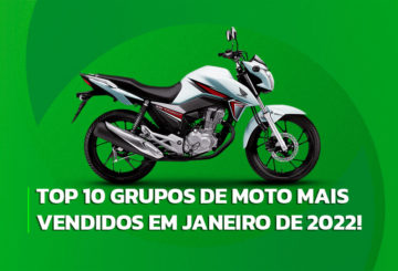 imagem ilustrativa dos grupos de motos mais vendidos em janeiro de 2022
