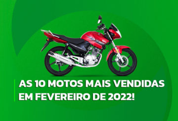 Imagem representativa das motos mais vendidas em fevereiro de 2022