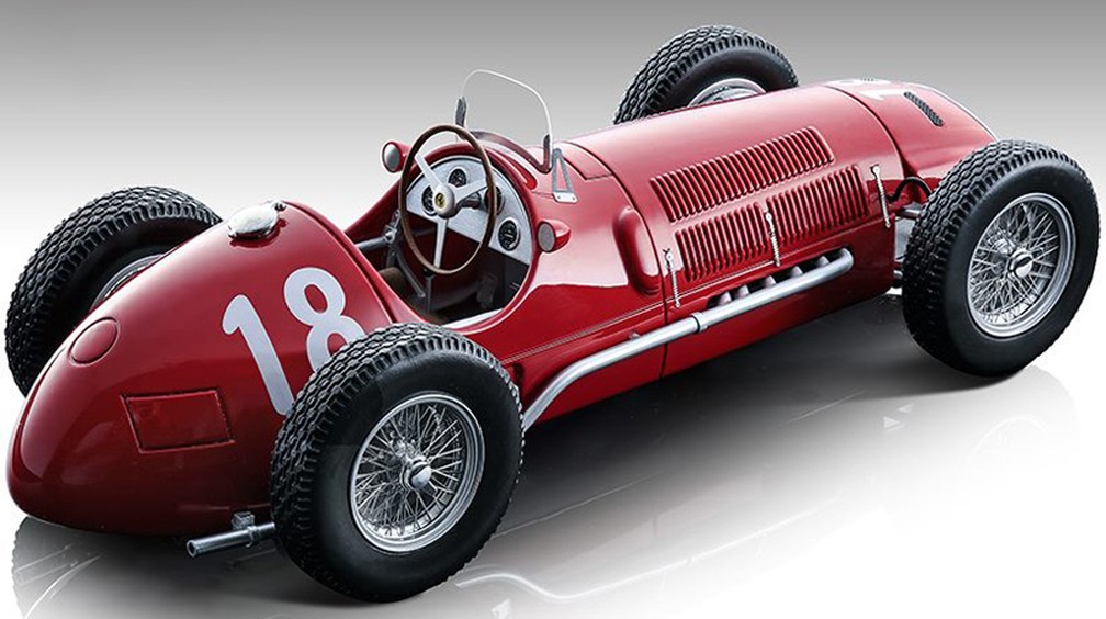 Imagem representativa da 1ª Ferrari utilizada em corridas de Fórmula 1. 