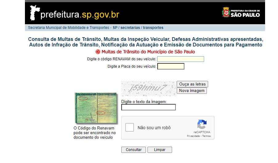 Print Da Tela Do Site Da Prefeitura De São Paulo Mostrando A área De ...