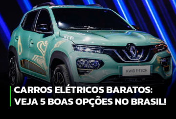 Imagem representativa do Renault Kwid E-Tech, um dos modelos de carros elétricos baratos no Brasil.