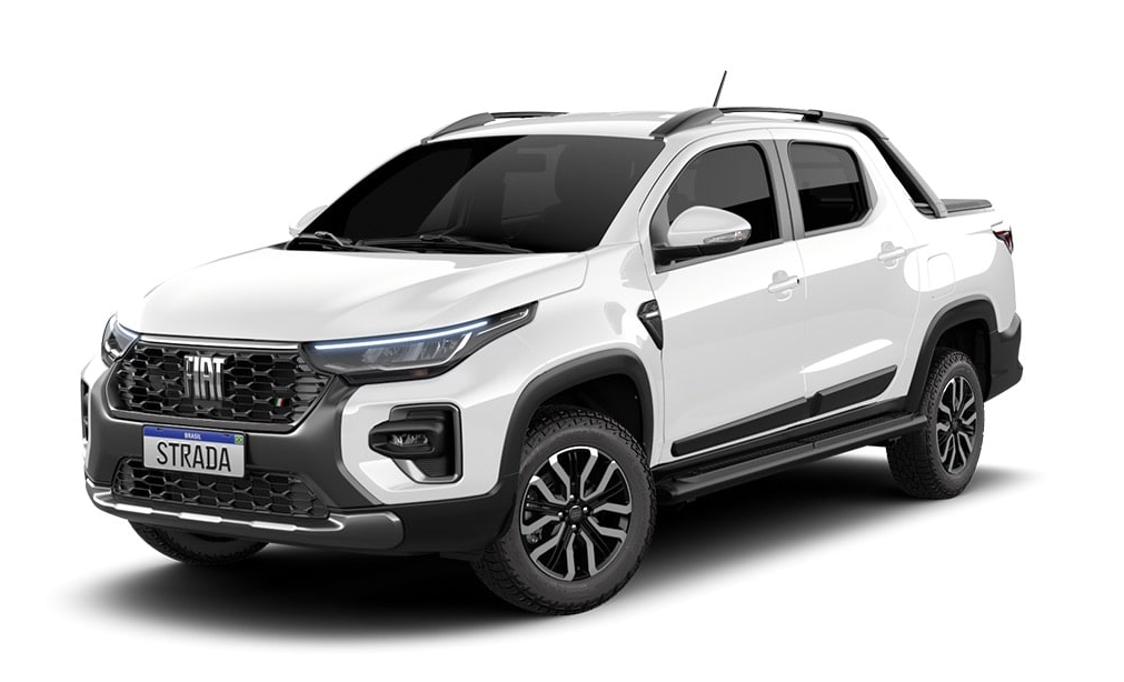 Foto diagonal da nova fiat strada ranch 2024