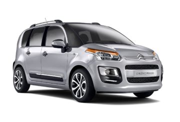 Foto frontal do Citroen C3 Picasso Exclusive (2012-2015).