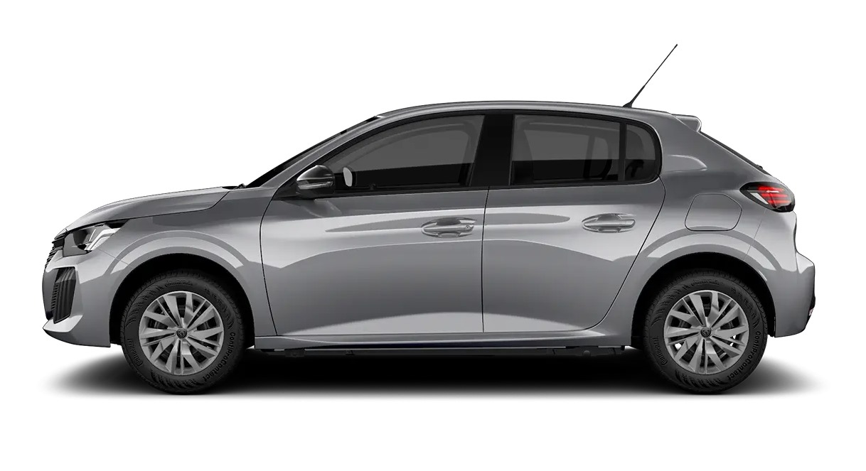 Foto lateral do Peugeot 208 Active 1.0 MT 2025.