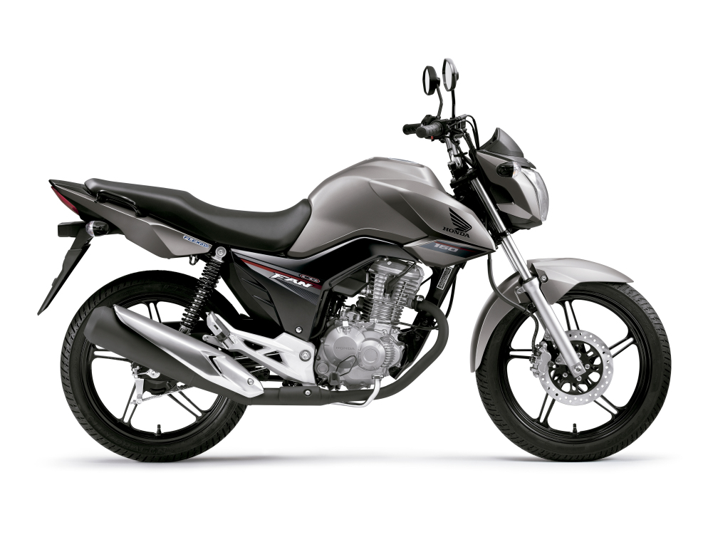 Foto lateral da Honda CG 160 Fan ESDi (2016-2017).