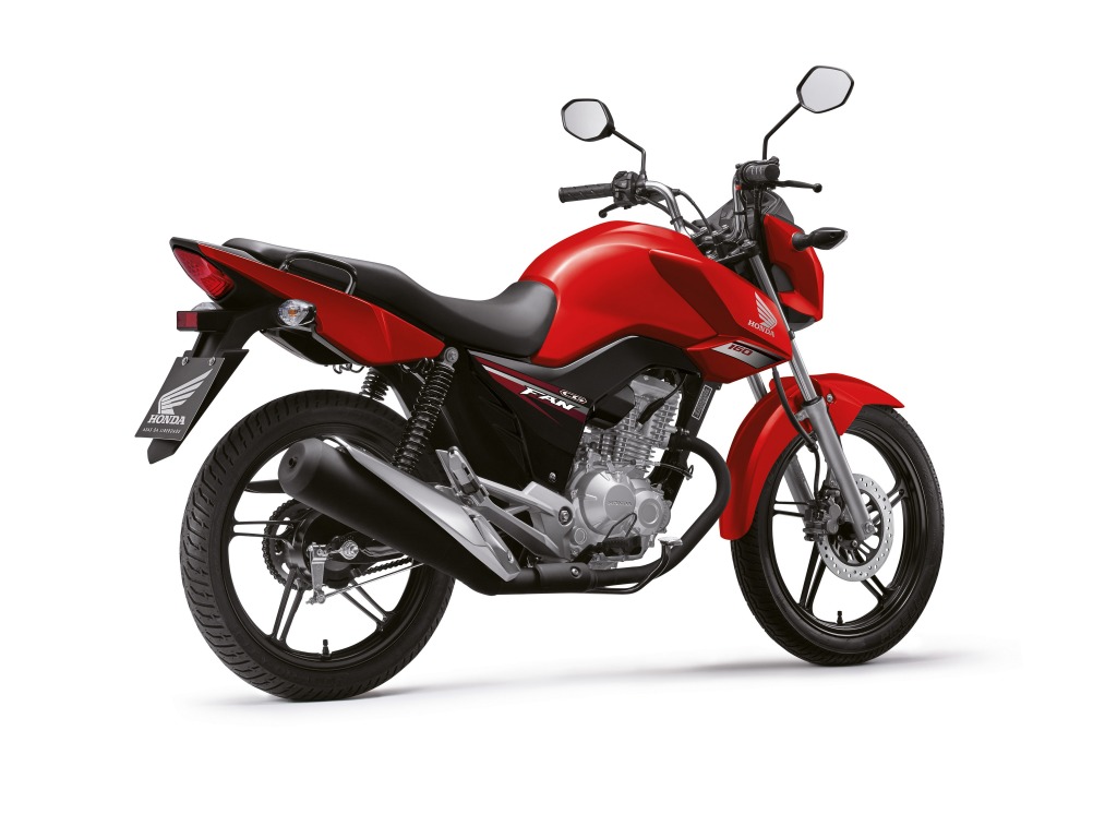 Foto traseira da Honda CG 160 Fan ESDi (2016-2017).