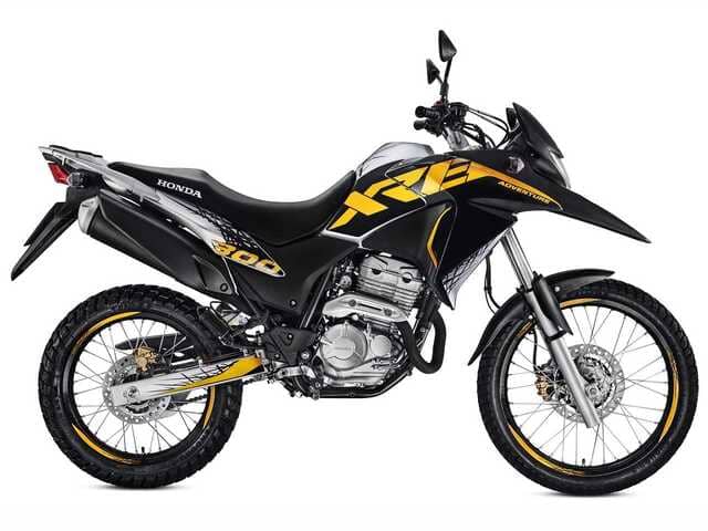 Foto lateral da Honda XRE 300 Adventure (2017-2018).