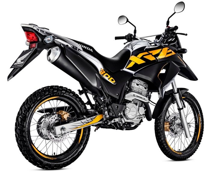 Foto traseira da Honda XRE 300 Adventure (2017-2018).