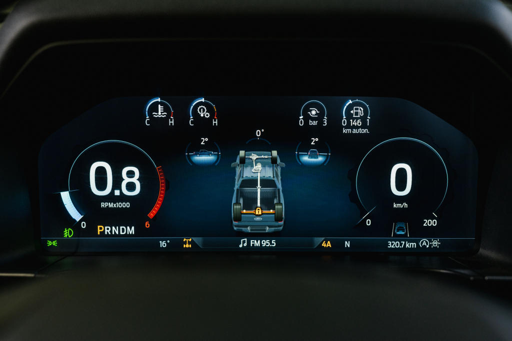 Foto do painel de instrumentos da Ford Ranger Limited 3.0 V6 4x4 2026.