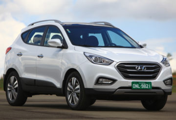 Foto do Hyundai IX35 Launching Edition 2016 visto de frente.