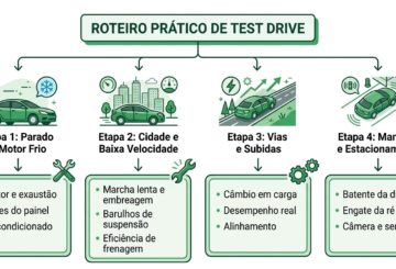 Test drive em carro usado: roteiro do que testar antes de comprar